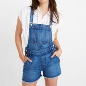 MADEWELL Adirondack Short Jean Overalls M